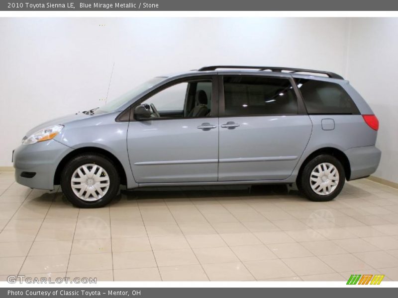 Blue Mirage Metallic / Stone 2010 Toyota Sienna LE
