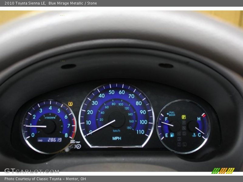 Blue Mirage Metallic / Stone 2010 Toyota Sienna LE