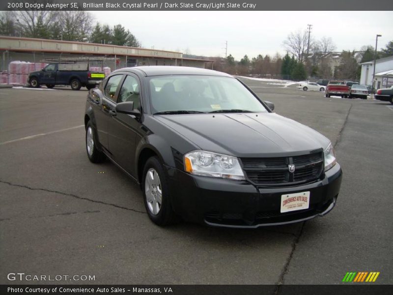 Brilliant Black Crystal Pearl / Dark Slate Gray/Light Slate Gray 2008 Dodge Avenger SE