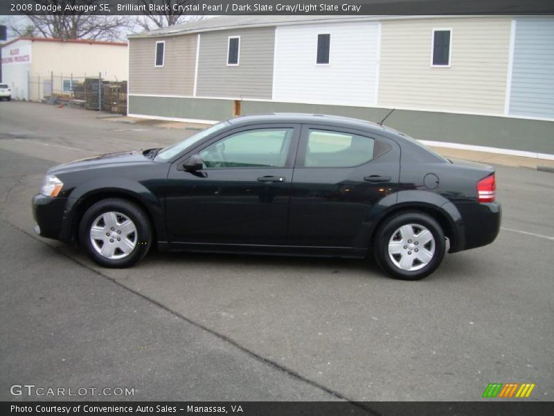 Brilliant Black Crystal Pearl / Dark Slate Gray/Light Slate Gray 2008 Dodge Avenger SE