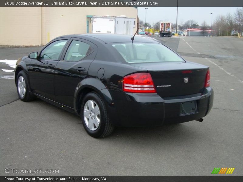 Brilliant Black Crystal Pearl / Dark Slate Gray/Light Slate Gray 2008 Dodge Avenger SE