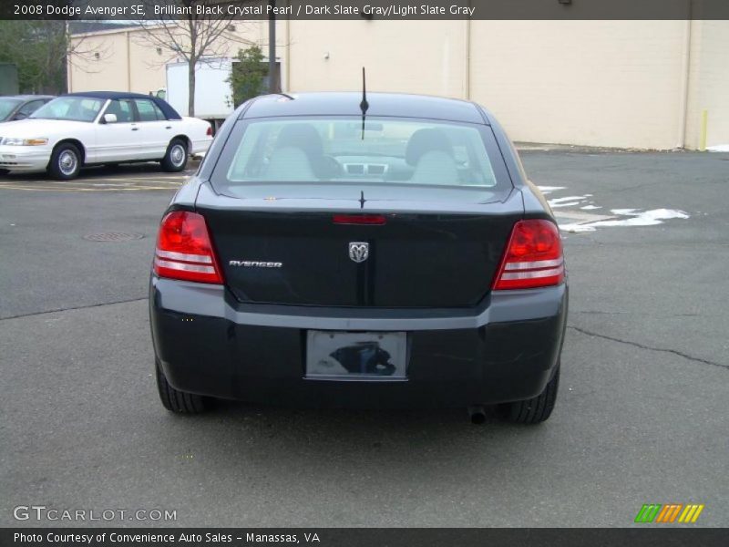 Brilliant Black Crystal Pearl / Dark Slate Gray/Light Slate Gray 2008 Dodge Avenger SE