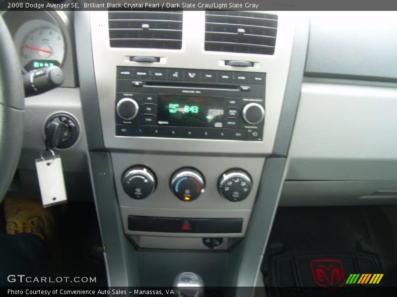 Brilliant Black Crystal Pearl / Dark Slate Gray/Light Slate Gray 2008 Dodge Avenger SE