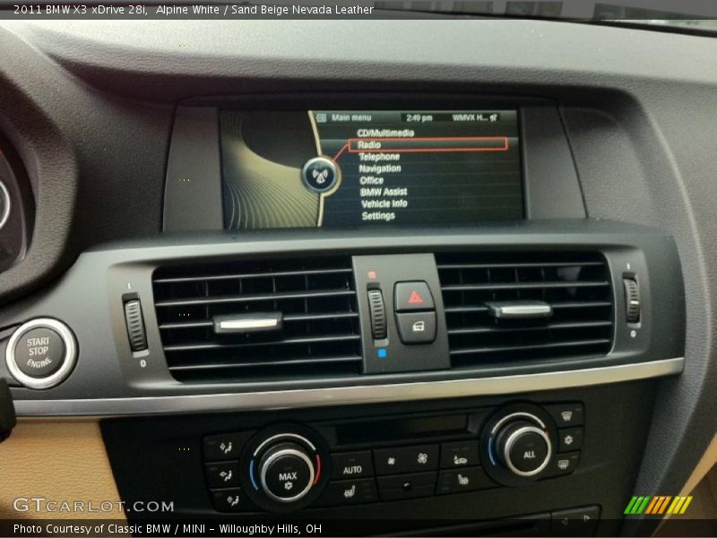 Controls of 2011 X3 xDrive 28i