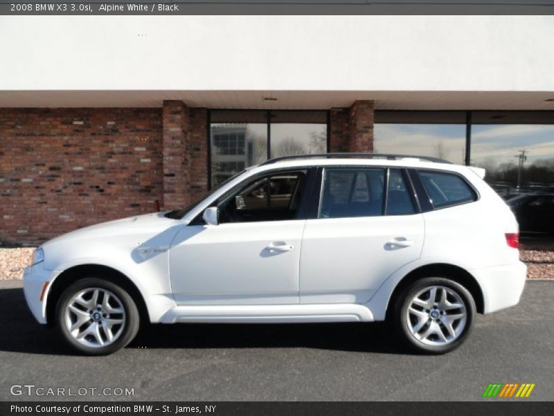 Alpine White / Black 2008 BMW X3 3.0si