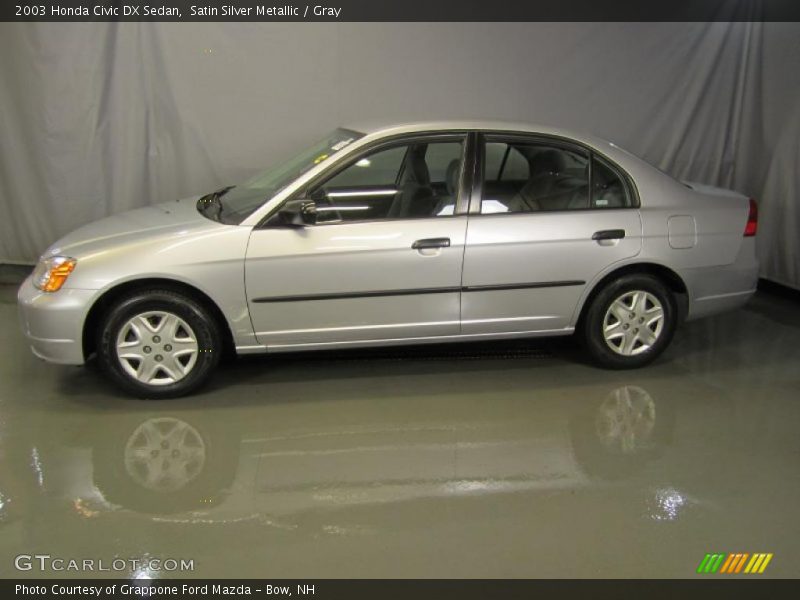 Satin Silver Metallic / Gray 2003 Honda Civic DX Sedan