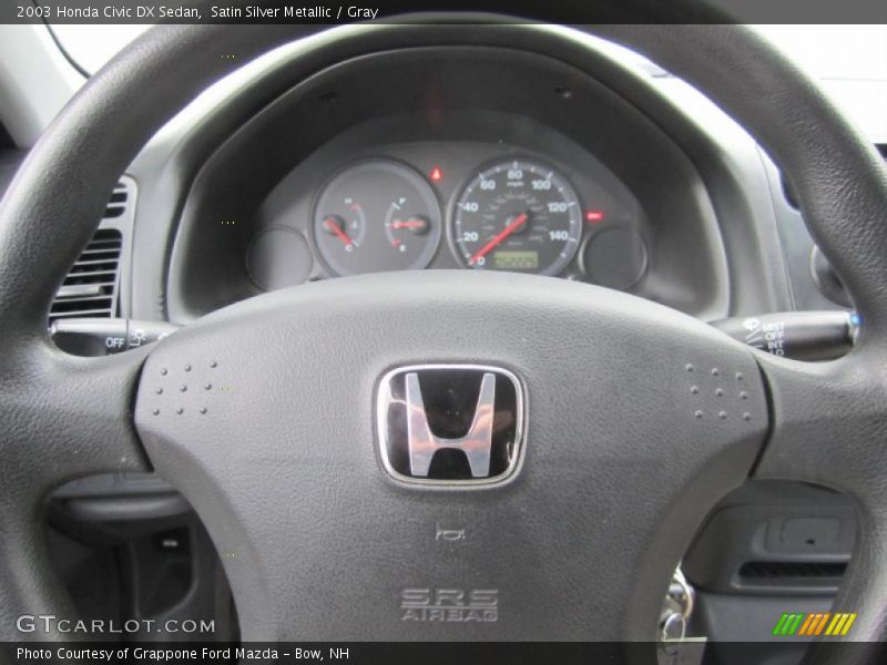 Satin Silver Metallic / Gray 2003 Honda Civic DX Sedan