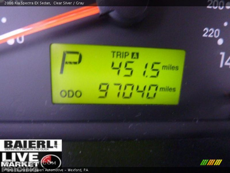 Clear Silver / Gray 2006 Kia Spectra EX Sedan