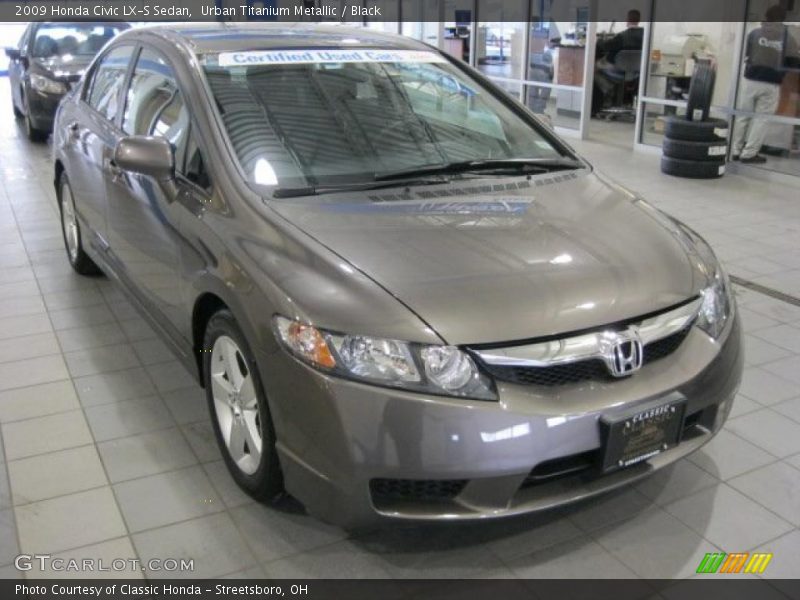 Urban Titanium Metallic / Black 2009 Honda Civic LX-S Sedan