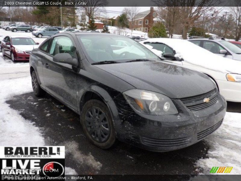 Black / Gray 2009 Chevrolet Cobalt LS Coupe