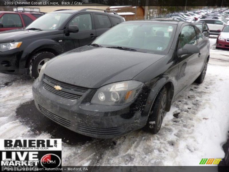Black / Gray 2009 Chevrolet Cobalt LS Coupe