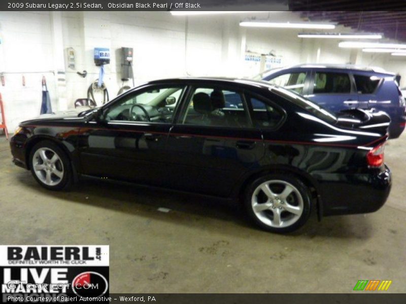 Obsidian Black Pearl / Off Black 2009 Subaru Legacy 2.5i Sedan