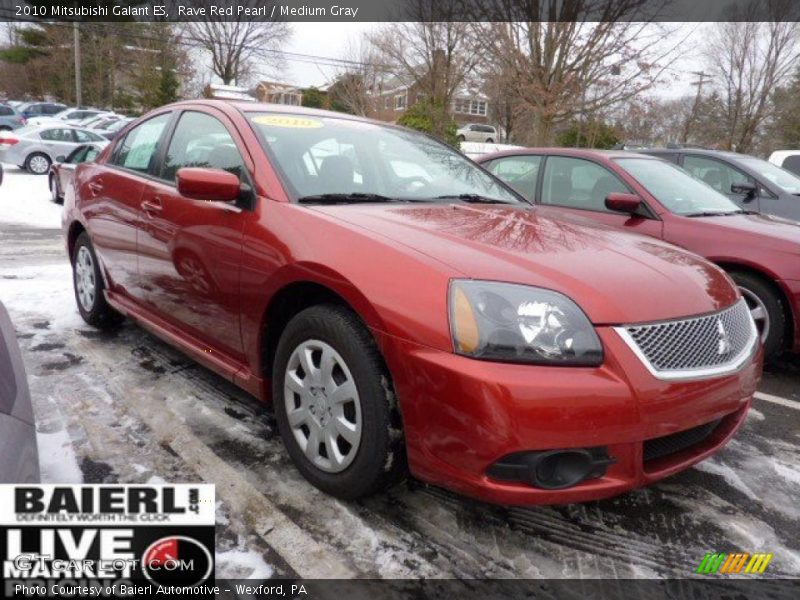 Rave Red Pearl / Medium Gray 2010 Mitsubishi Galant ES