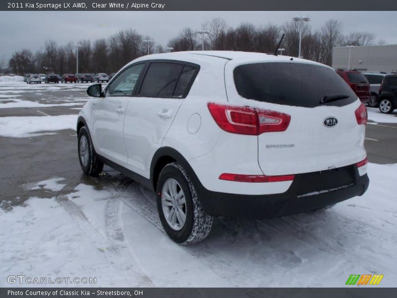 Clear White / Alpine Gray 2011 Kia Sportage LX AWD