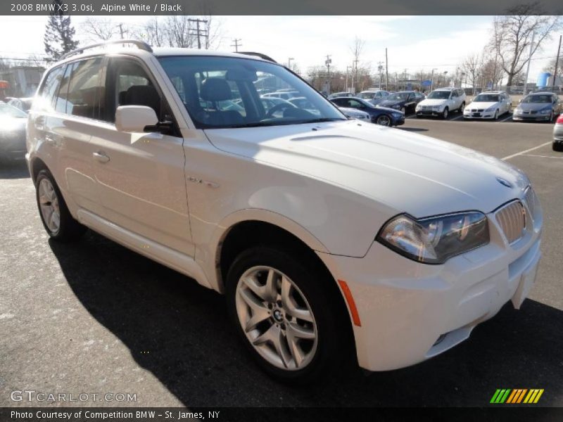 Alpine White / Black 2008 BMW X3 3.0si