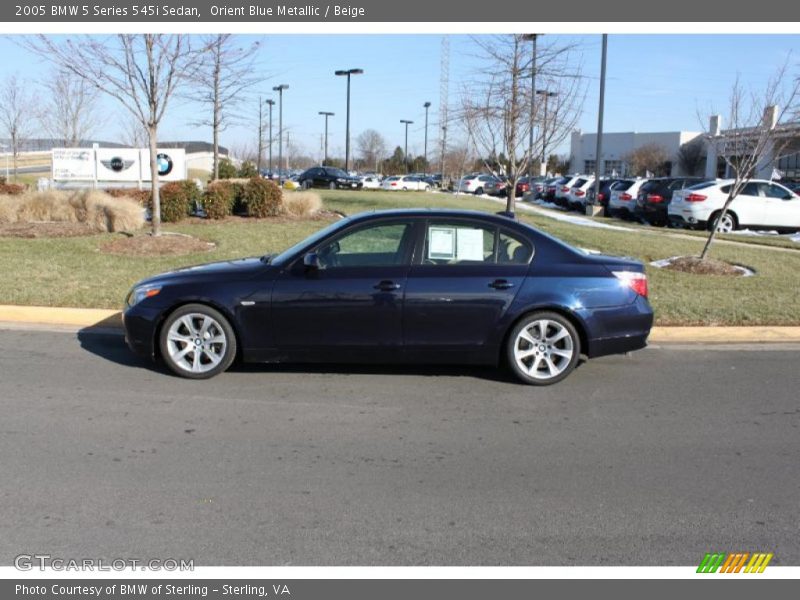 Orient Blue Metallic / Beige 2005 BMW 5 Series 545i Sedan