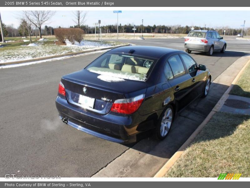 Orient Blue Metallic / Beige 2005 BMW 5 Series 545i Sedan