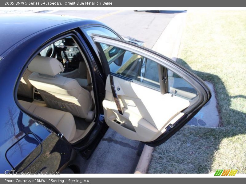 Orient Blue Metallic / Beige 2005 BMW 5 Series 545i Sedan
