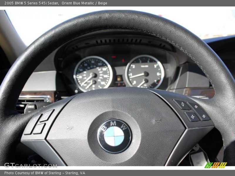 Orient Blue Metallic / Beige 2005 BMW 5 Series 545i Sedan