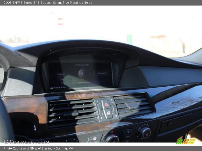 Orient Blue Metallic / Beige 2005 BMW 5 Series 545i Sedan