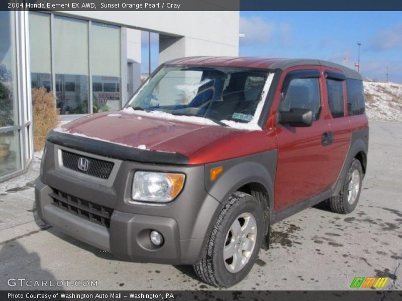 Sunset Orange Pearl / Gray 2004 Honda Element EX AWD