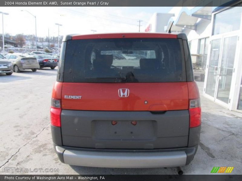 Sunset Orange Pearl / Gray 2004 Honda Element EX AWD