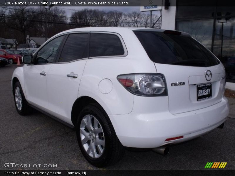 Crystal White Pearl Mica / Sand 2007 Mazda CX-7 Grand Touring AWD