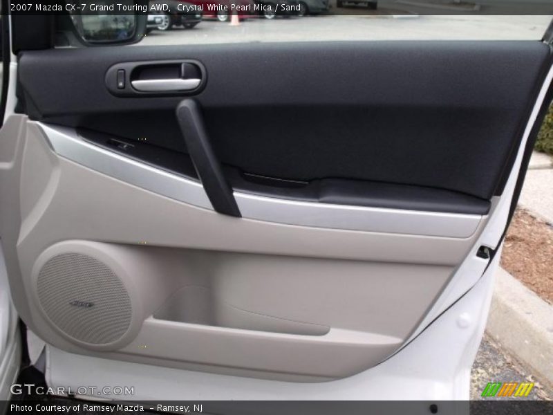 Crystal White Pearl Mica / Sand 2007 Mazda CX-7 Grand Touring AWD