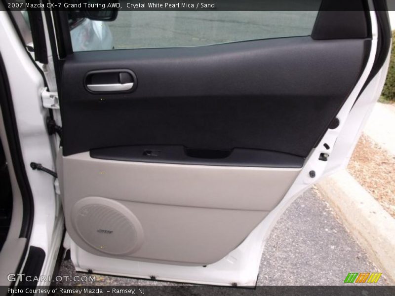 Crystal White Pearl Mica / Sand 2007 Mazda CX-7 Grand Touring AWD