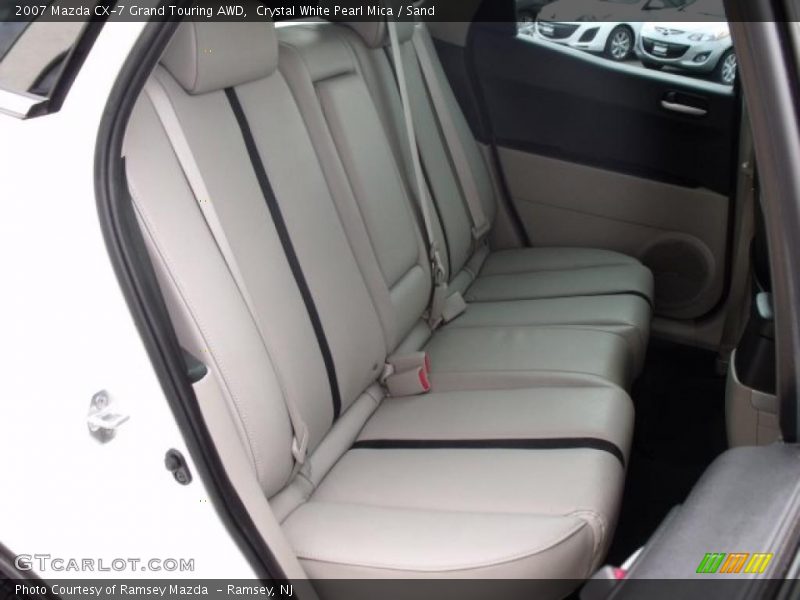 Crystal White Pearl Mica / Sand 2007 Mazda CX-7 Grand Touring AWD