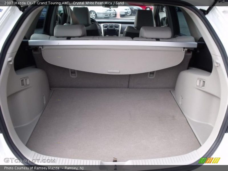 Crystal White Pearl Mica / Sand 2007 Mazda CX-7 Grand Touring AWD