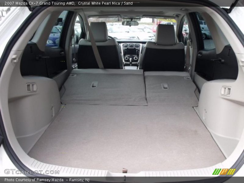 Crystal White Pearl Mica / Sand 2007 Mazda CX-7 Grand Touring AWD
