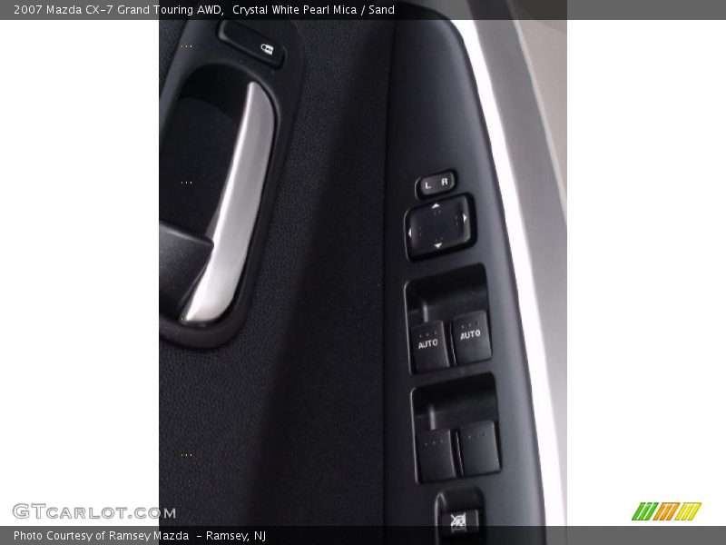 Crystal White Pearl Mica / Sand 2007 Mazda CX-7 Grand Touring AWD