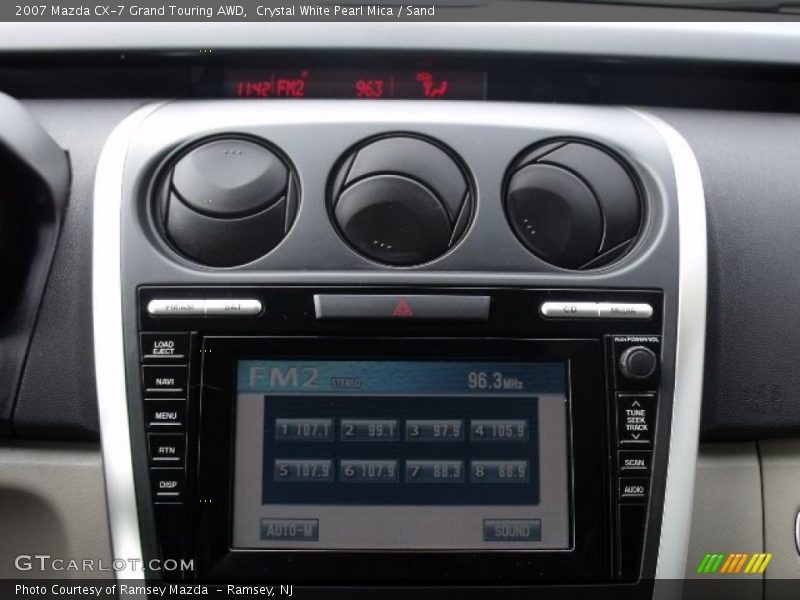 Crystal White Pearl Mica / Sand 2007 Mazda CX-7 Grand Touring AWD