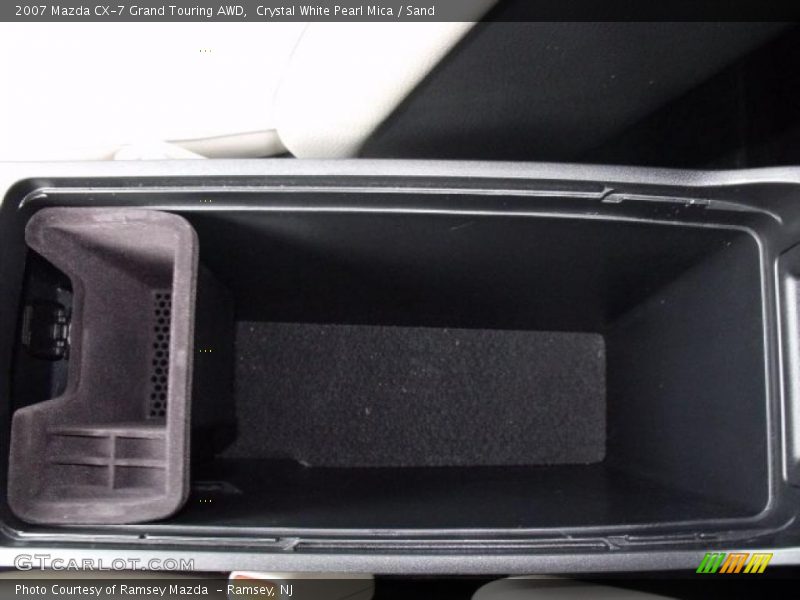 Crystal White Pearl Mica / Sand 2007 Mazda CX-7 Grand Touring AWD
