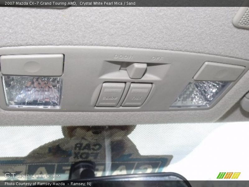 Crystal White Pearl Mica / Sand 2007 Mazda CX-7 Grand Touring AWD