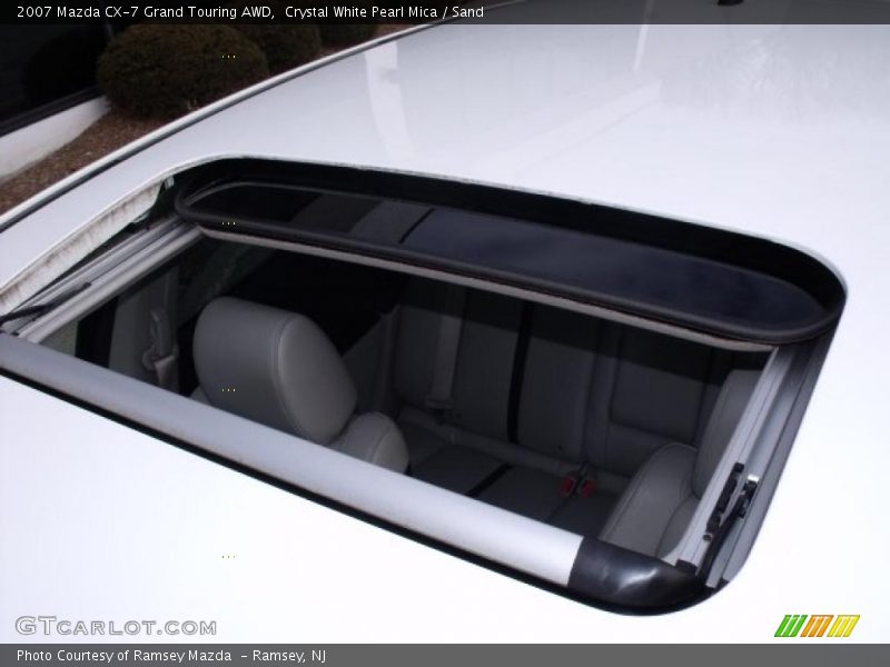 Crystal White Pearl Mica / Sand 2007 Mazda CX-7 Grand Touring AWD