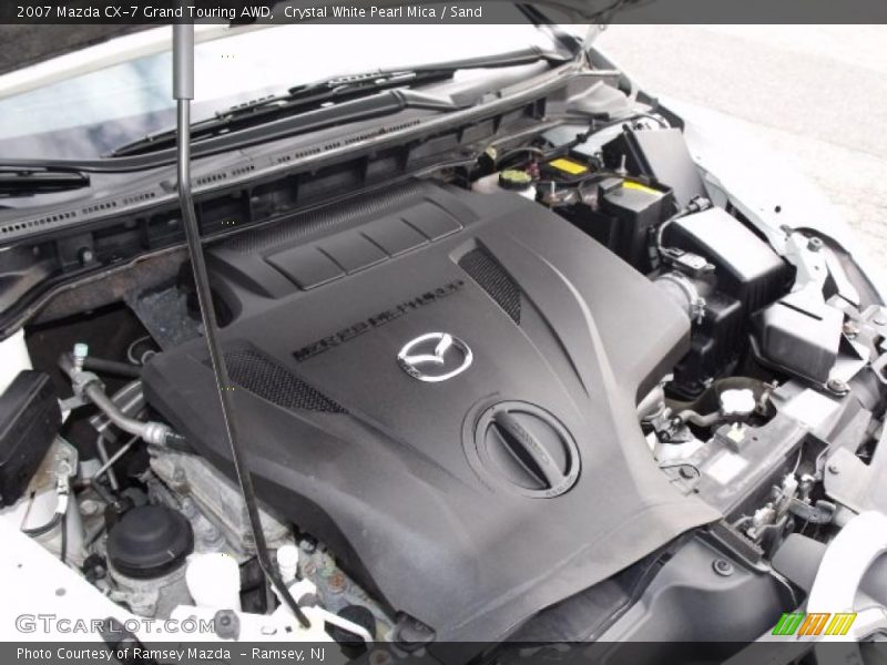 Crystal White Pearl Mica / Sand 2007 Mazda CX-7 Grand Touring AWD