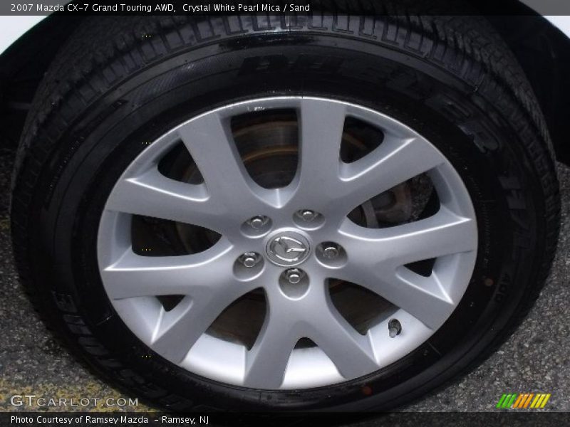 Crystal White Pearl Mica / Sand 2007 Mazda CX-7 Grand Touring AWD