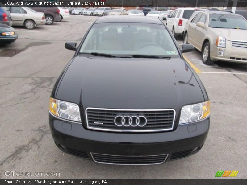 Brilliant Black / Beige 2003 Audi A6 3.0 quattro Sedan