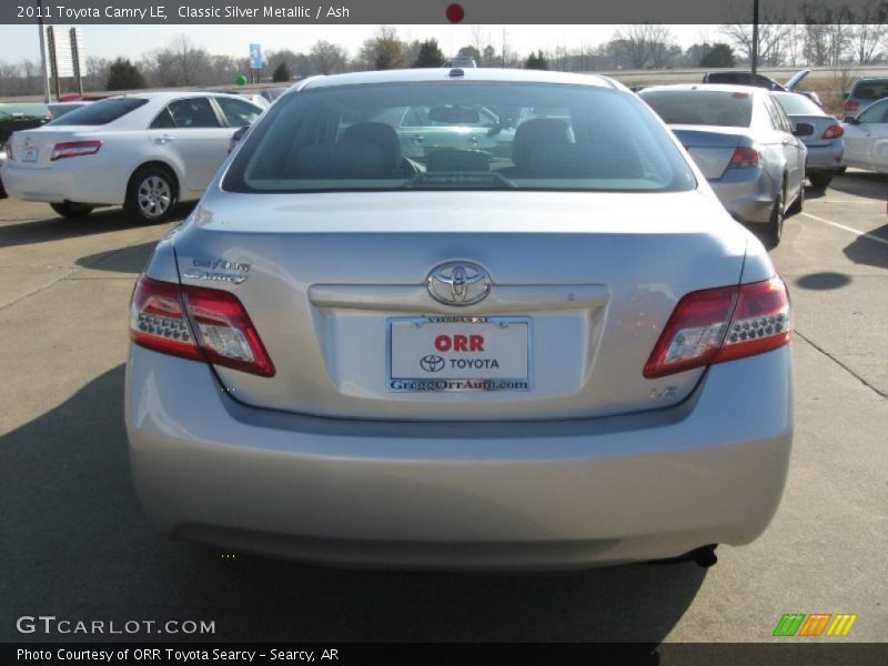 Classic Silver Metallic / Ash 2011 Toyota Camry LE