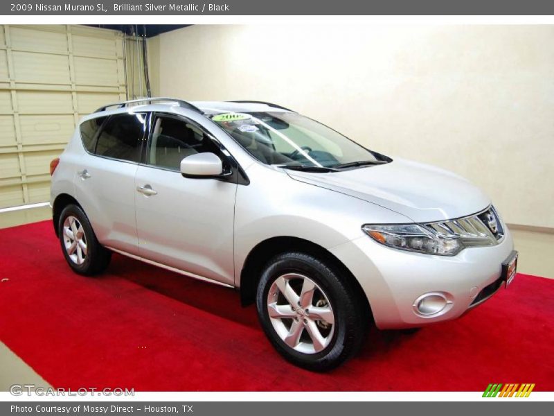 Brilliant Silver Metallic / Black 2009 Nissan Murano SL