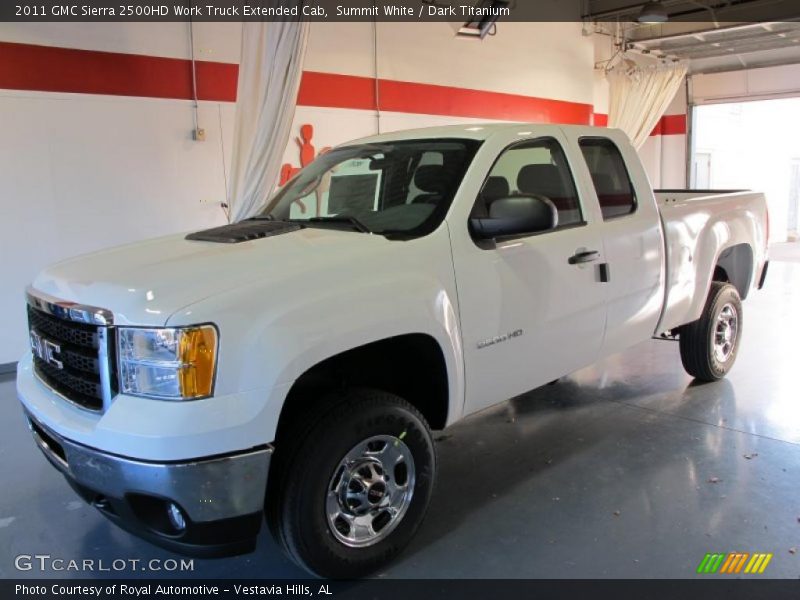 Summit White / Dark Titanium 2011 GMC Sierra 2500HD Work Truck Extended Cab