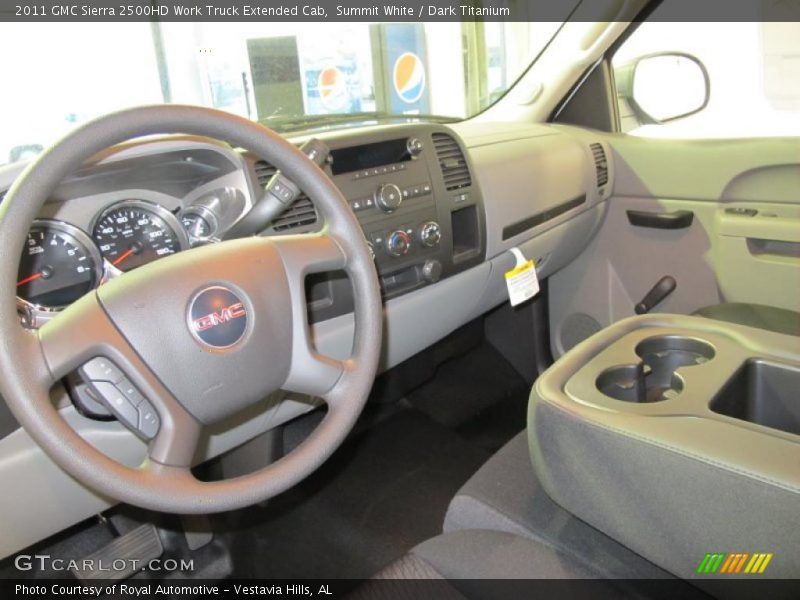 Summit White / Dark Titanium 2011 GMC Sierra 2500HD Work Truck Extended Cab