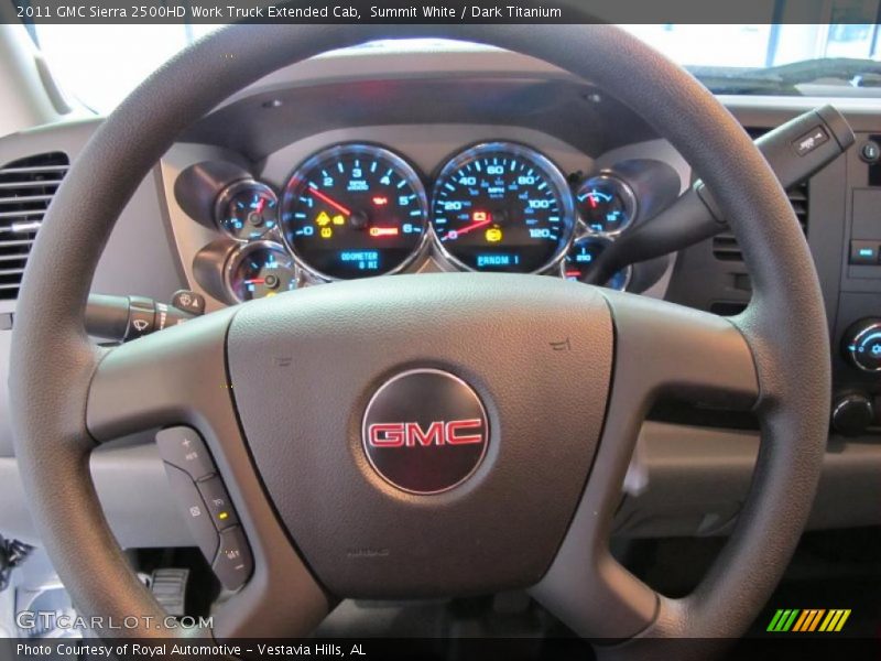  2011 Sierra 2500HD Work Truck Extended Cab Steering Wheel
