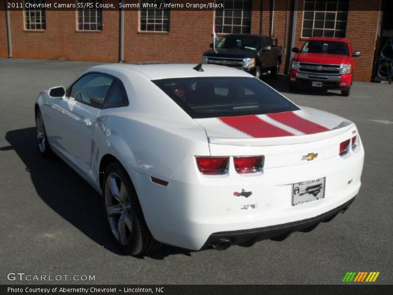 Summit White / Inferno Orange/Black 2011 Chevrolet Camaro SS/RS Coupe