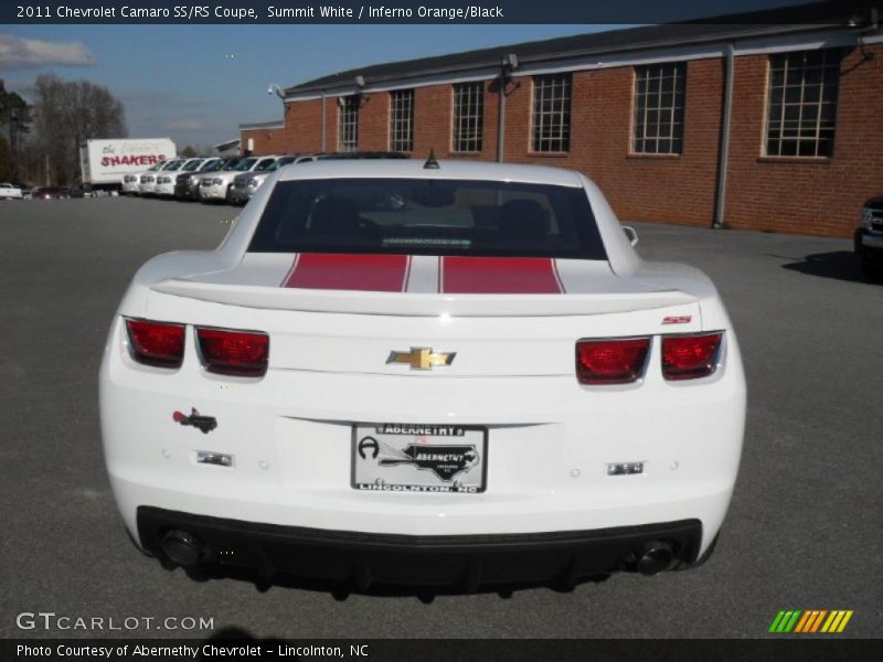 Summit White / Inferno Orange/Black 2011 Chevrolet Camaro SS/RS Coupe