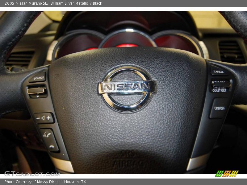 Brilliant Silver Metallic / Black 2009 Nissan Murano SL