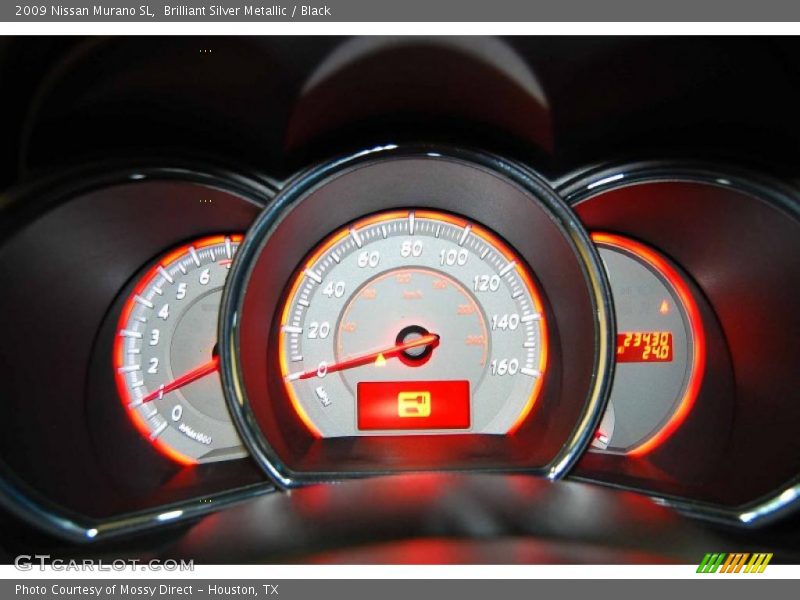 Brilliant Silver Metallic / Black 2009 Nissan Murano SL