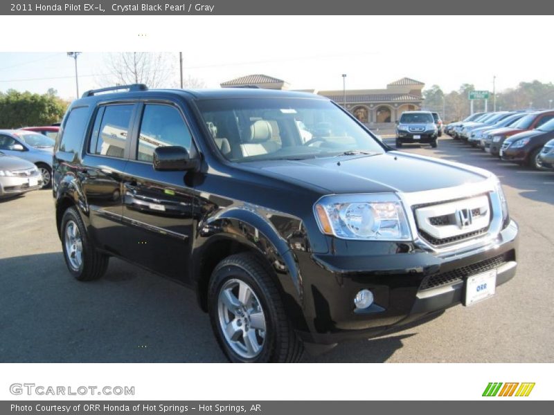 Crystal Black Pearl / Gray 2011 Honda Pilot EX-L